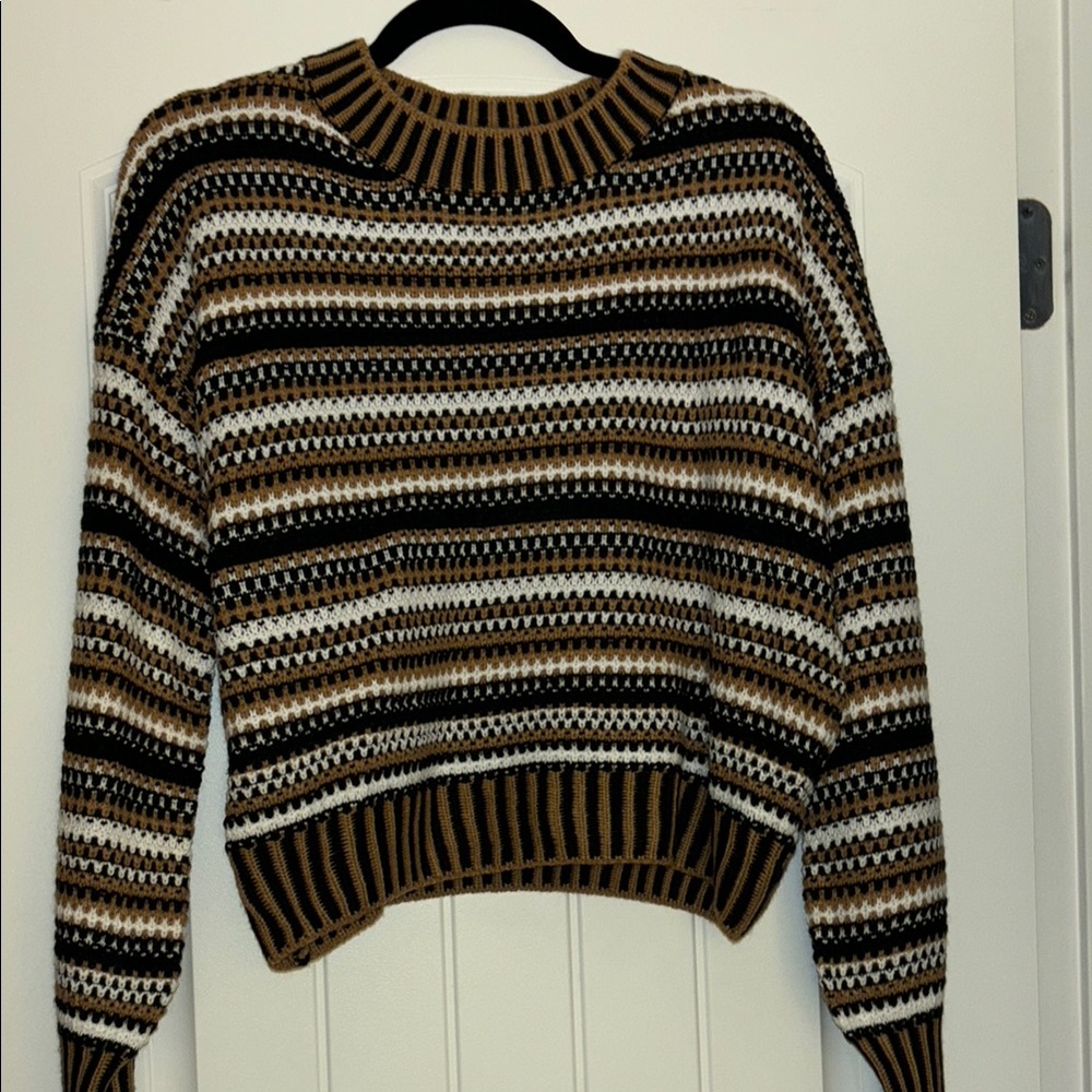 Striped Brown and Black Women's Sweater